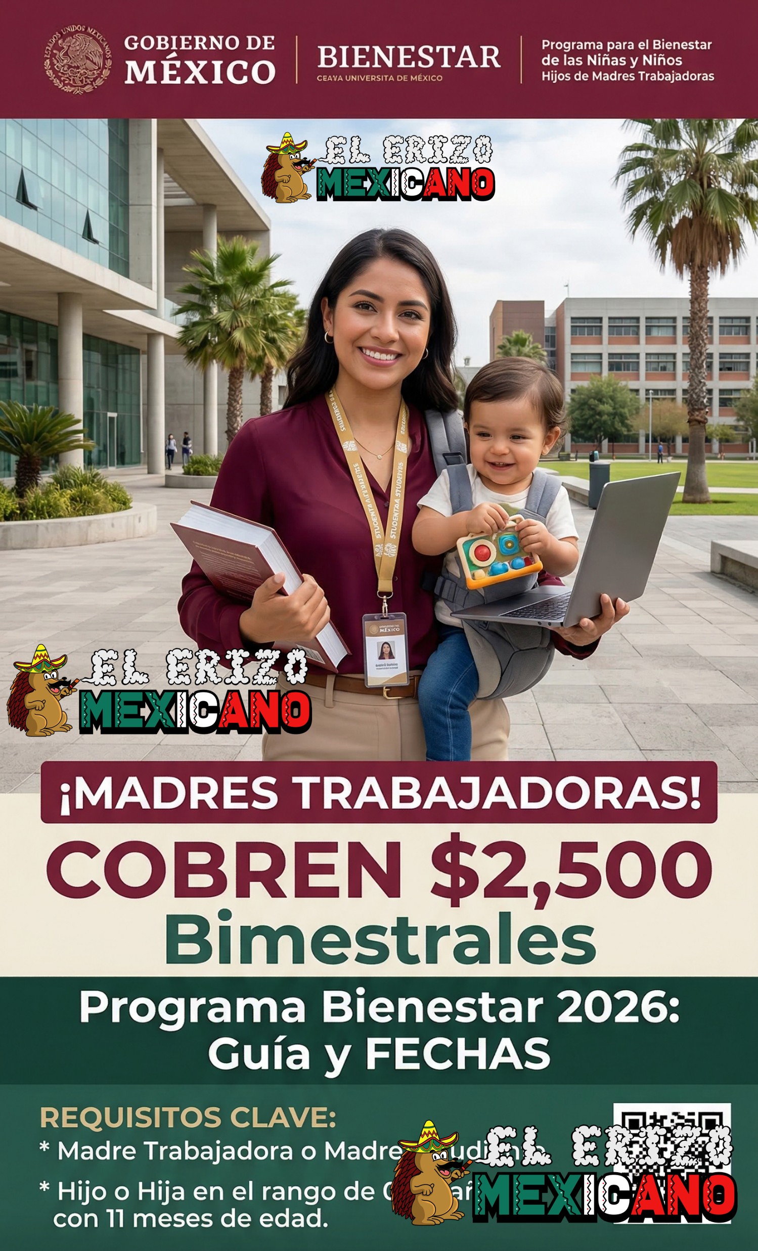 ¡$2,500 Bimestrales! Programa Bienestar de Madres Trabajadoras 2026 ...