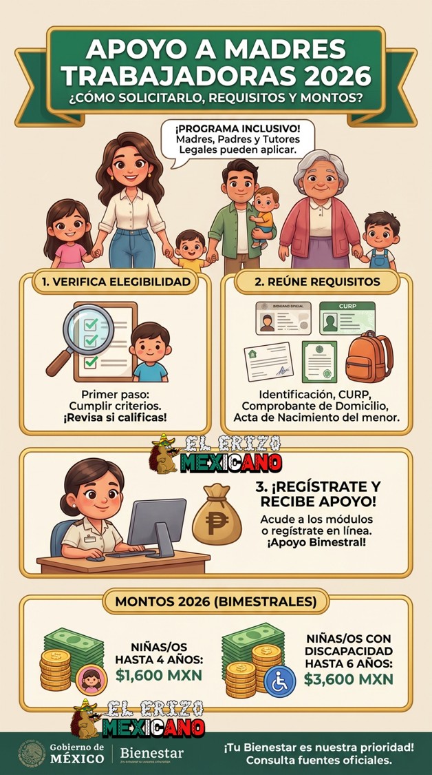 ¡HASTA $3,720! Apoyo a Madres Trabajadoras 2026 Mira los REQUISITOS y ...