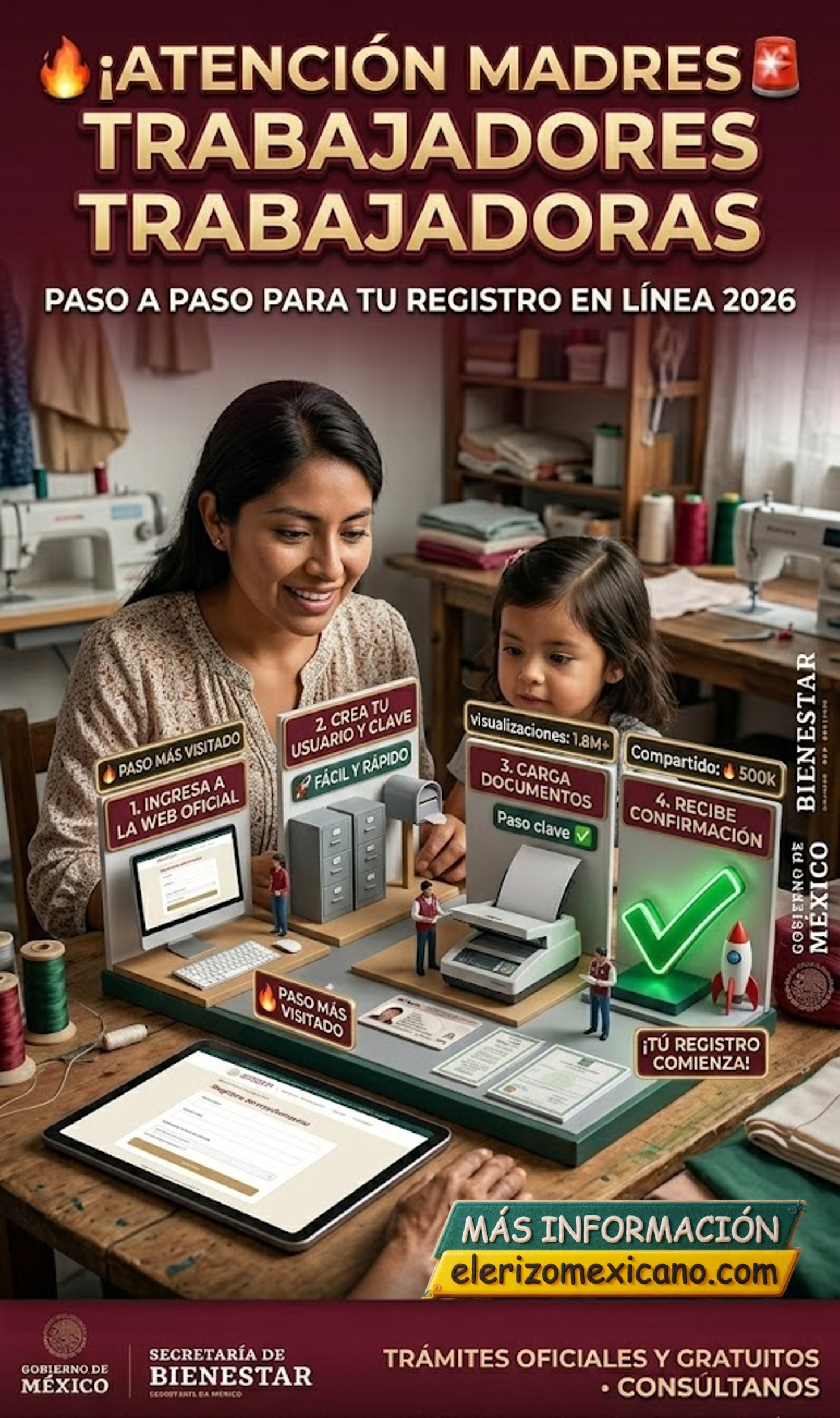 Pago Bienestar para Madres Trabajadoras: Guía de Registro y Montos ...