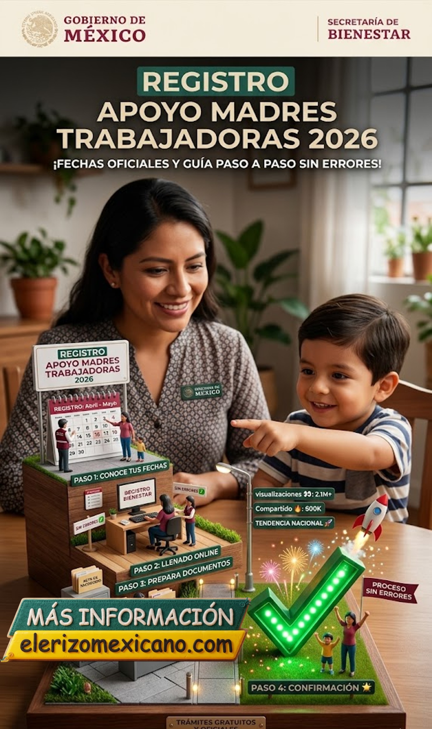 Pago Bienestar para Madres Trabajadoras: Guía de Registro y Montos ...