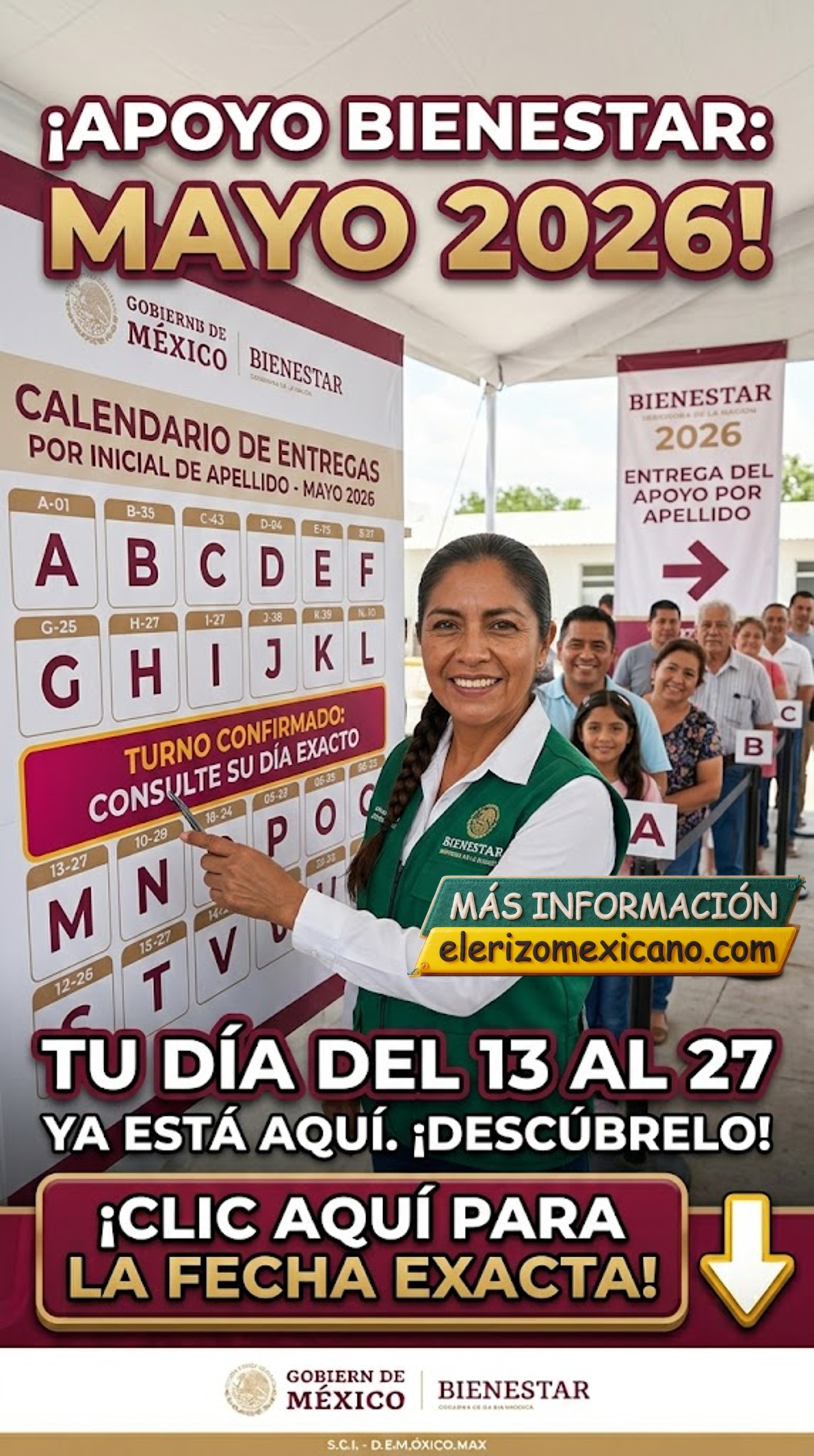 Calendario Pensión Bienestar Mayo-Junio 2026: Fechas de Entrega por ...