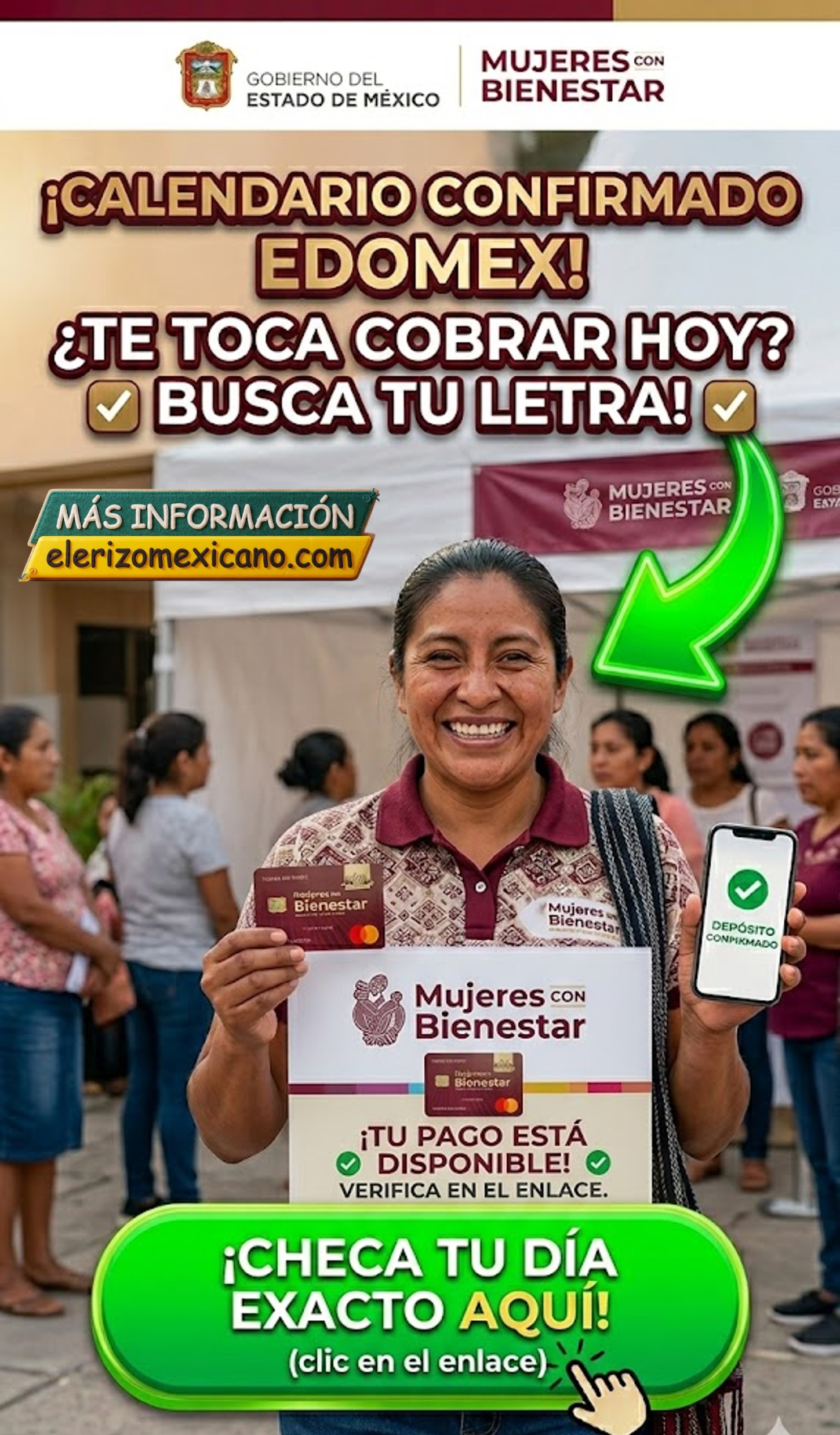 Calendario Mujeres con Bienestar Edomex Mayo 2026: Fechas Oficiales de ...