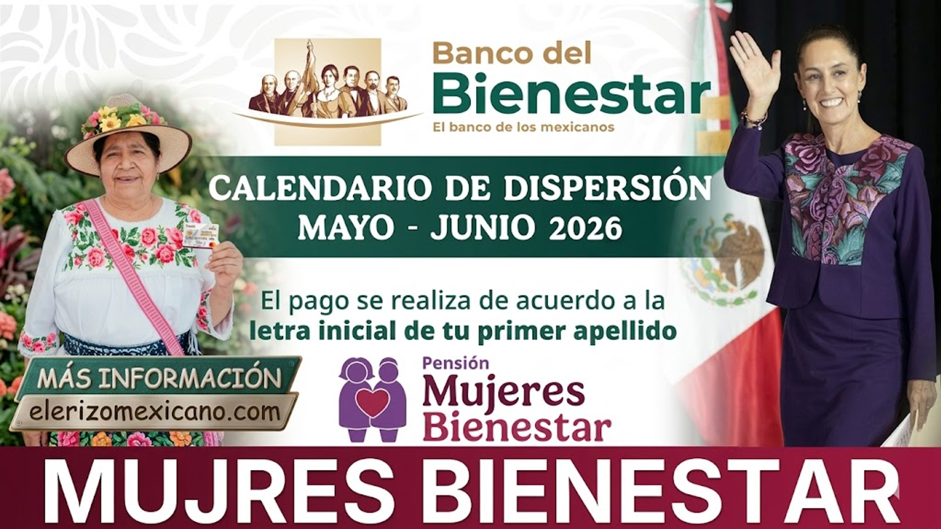 Calendario Oficial Pensión Mujeres Bienestar Mayo 2026: Fechas por ...