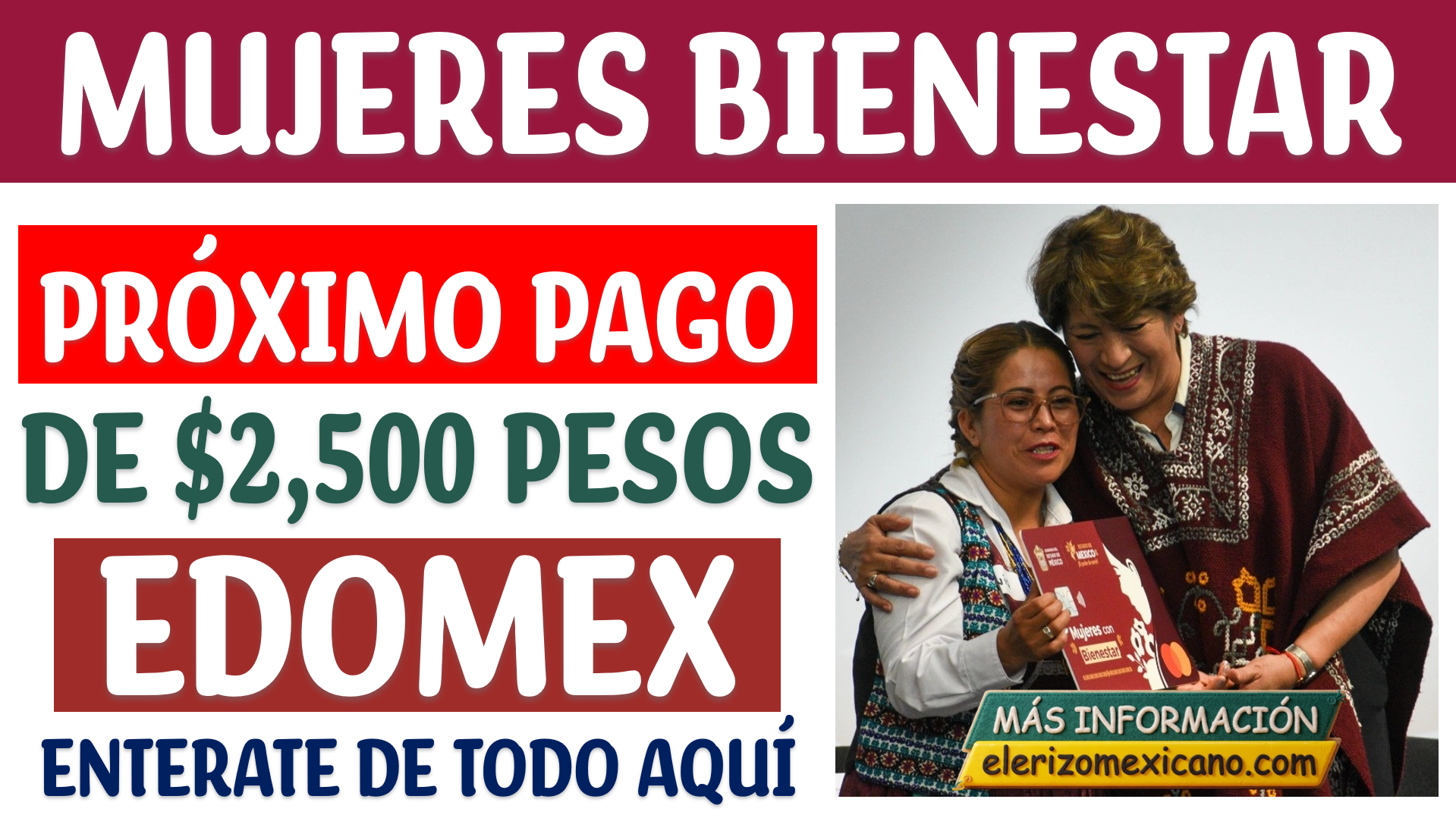 Calendario Mujeres con Bienestar Edomex Mayo 2026: Fechas Oficiales de ...