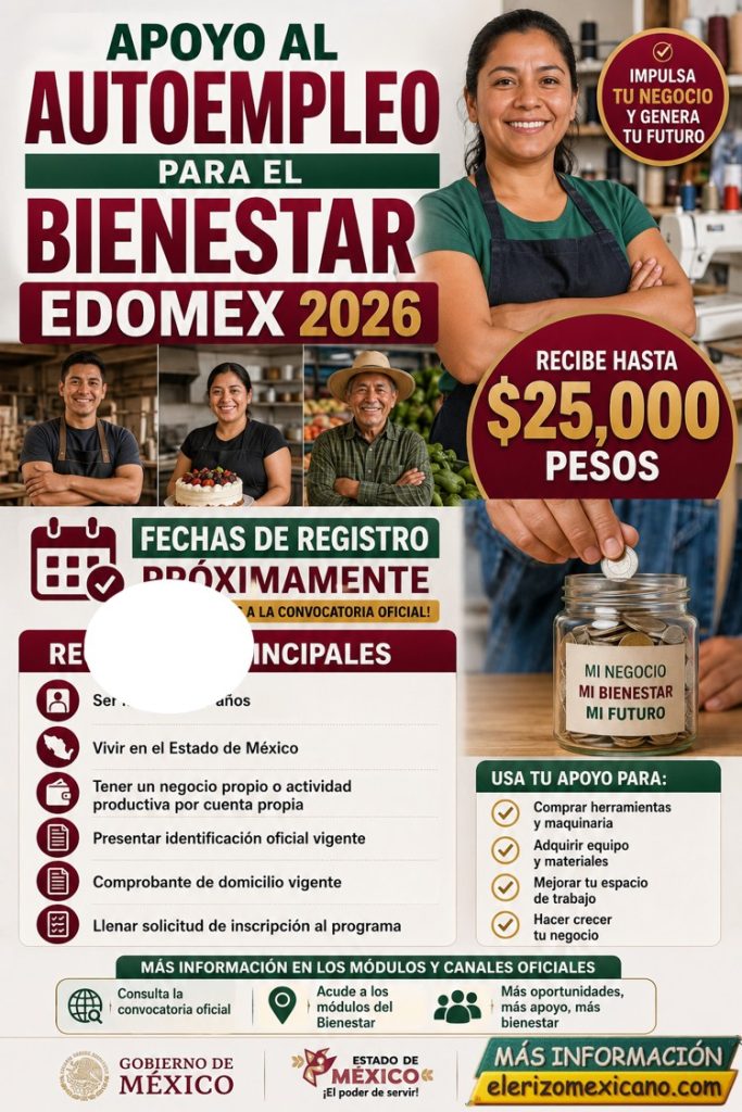 Apoyo al Autoempleo para el Bienestar 2026: Fechas de registro y ...