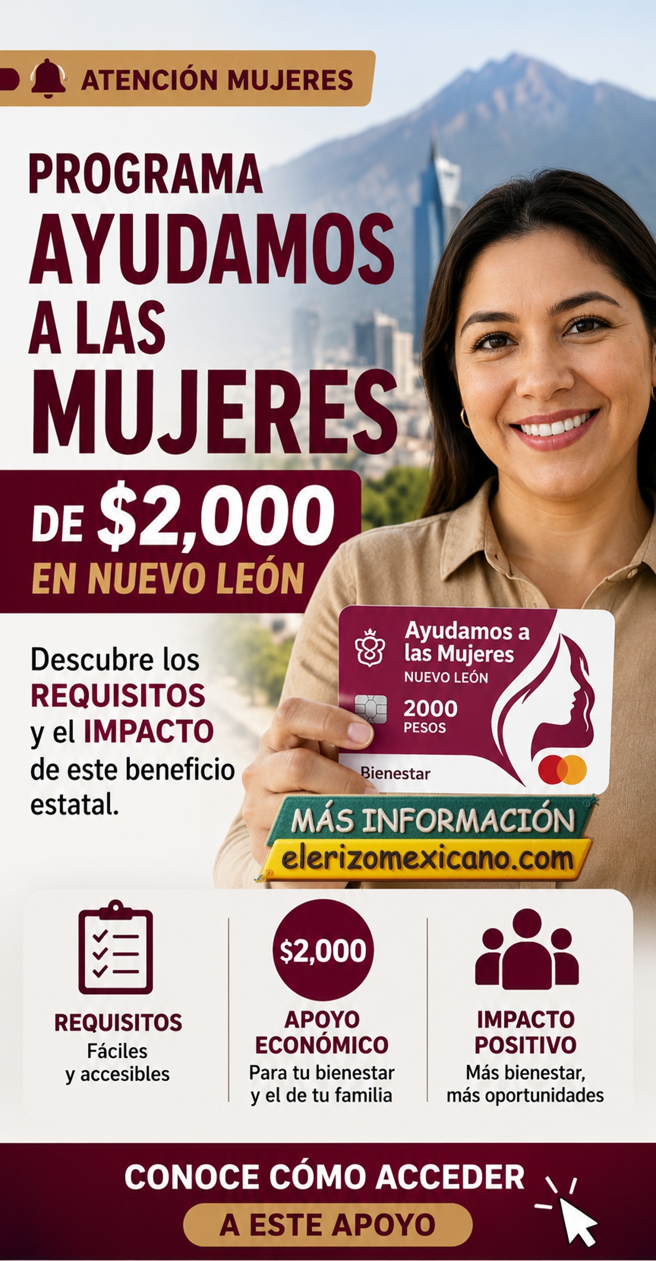 Programa Ayudamos a las Mujeres en Nuevo León: Apoyo de 2,000 Pesos ...