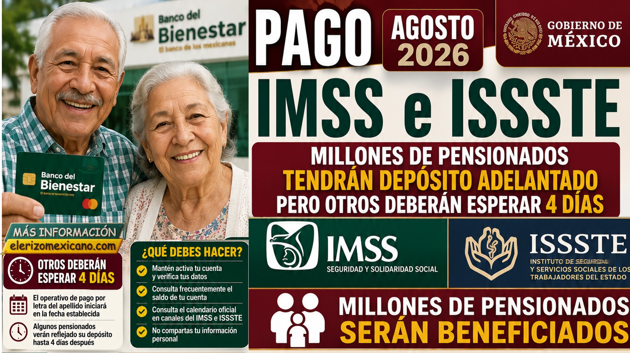 📰 El blog del Erizo Mexicano 🦔 5 Pago de agosto 2026 del IMSS e ISSSTE conoce que pensionados cobraran antes y quienes esperaran cuatro dias mas.jpg